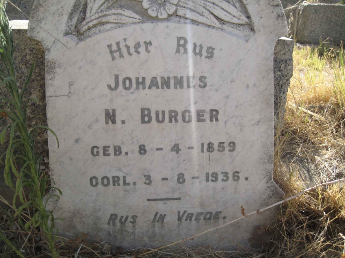 BURGER Johannes N. 1859-1936