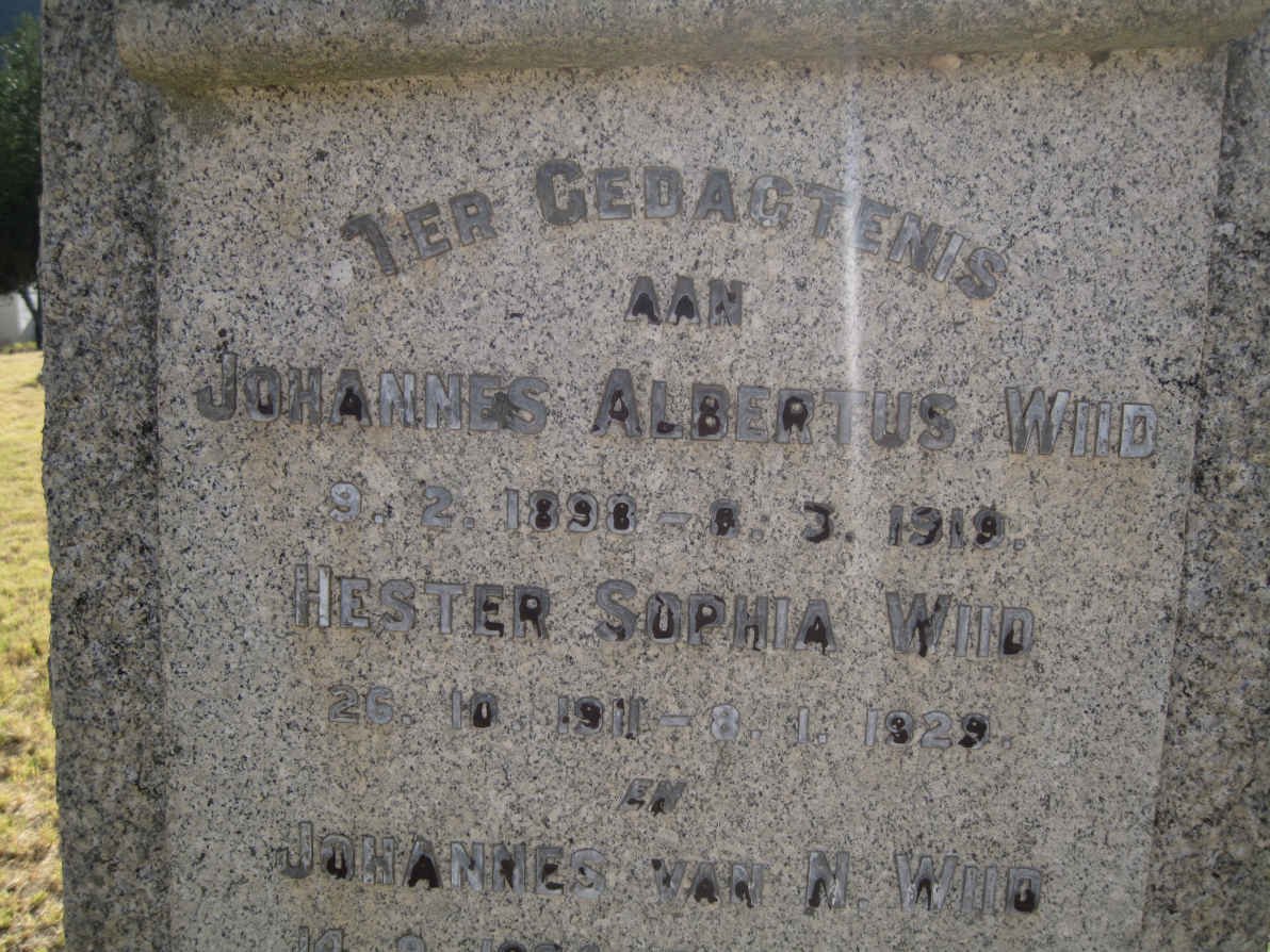 WIID Johannes Albertus 1898-1919