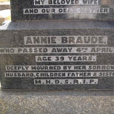 BRAUDE Annie -1939