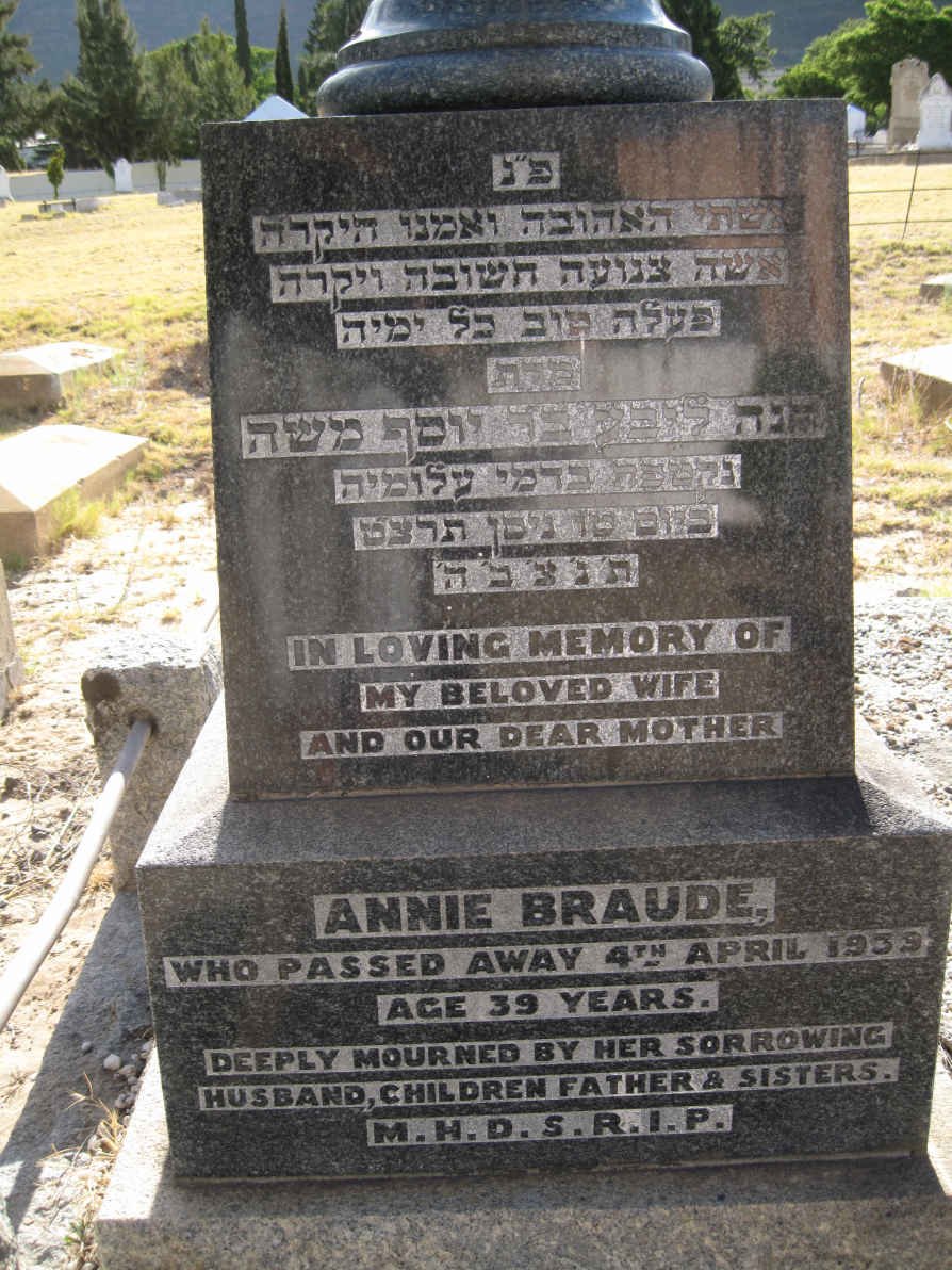 BRAUDE Annie -1939