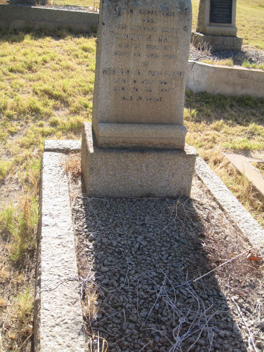 WHITE Samuel H. 1852-1904 &amp; Hester M. LERM 1853-1925