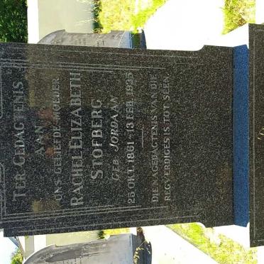 STOFBERG Rachel Elizabeth nee JORDAAN 1861-1935