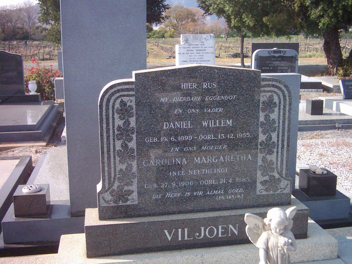 VILJOEN Daniel Willem 1899-1955 &amp; Carolina Margaretha NEETHLING 1906-1985