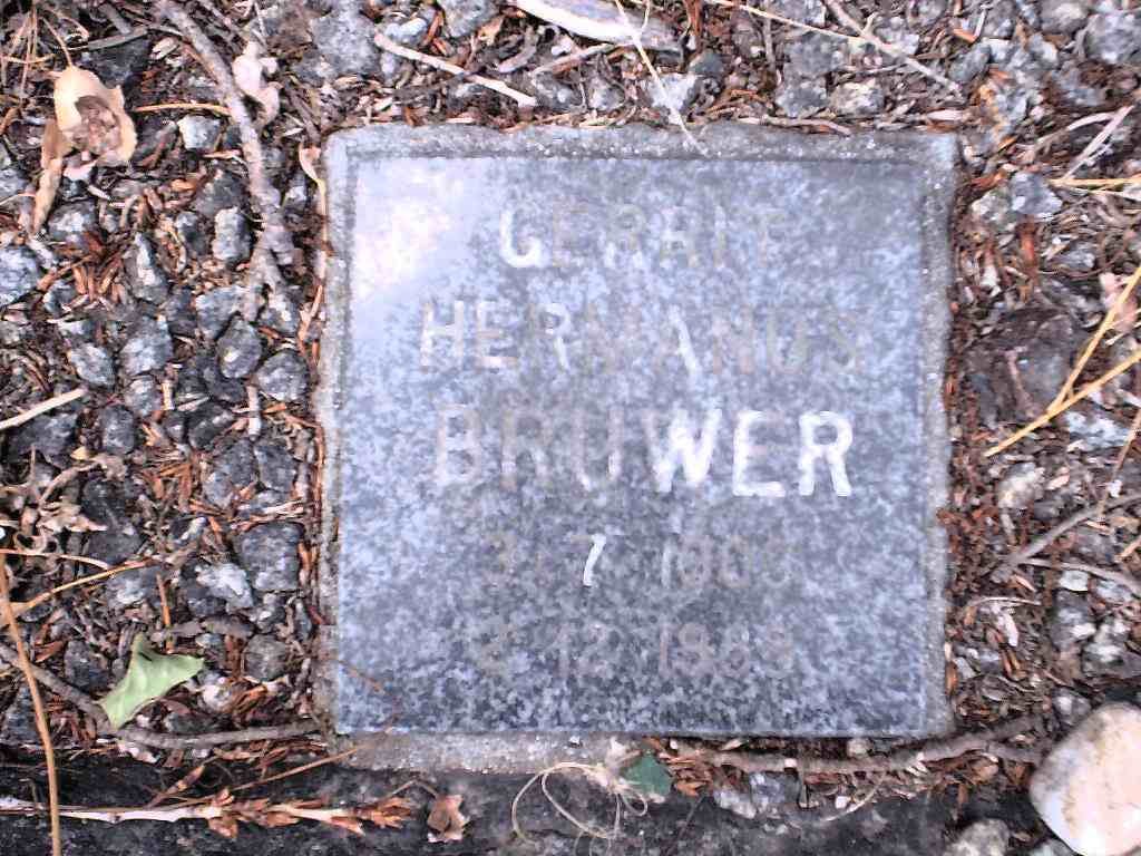BRUWER Gerrit Hermanus 1903-1983