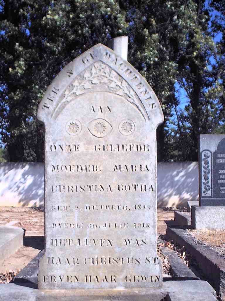 BOTHA Maria Christina 1847-1918