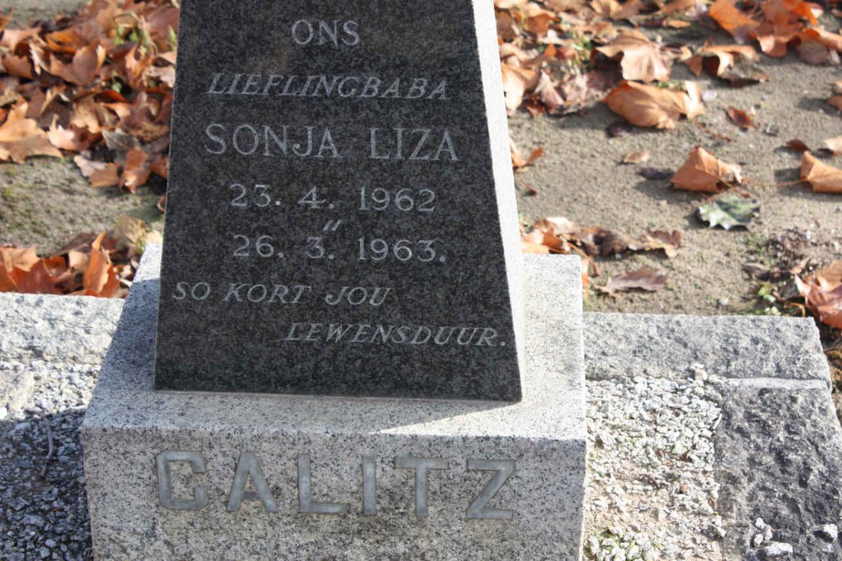 CALITZ Sonja Liza 1962-1963