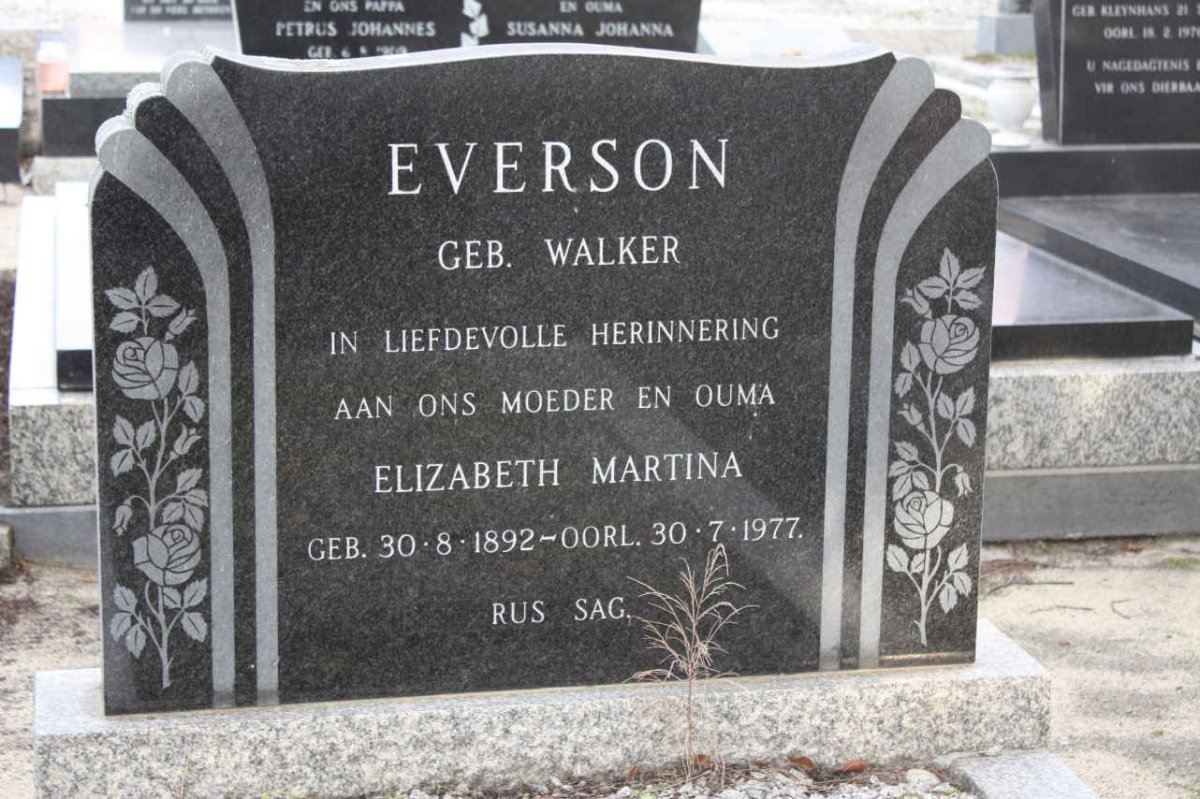 EVERSON Elizabeth Martina nee WALKER 1892-1977