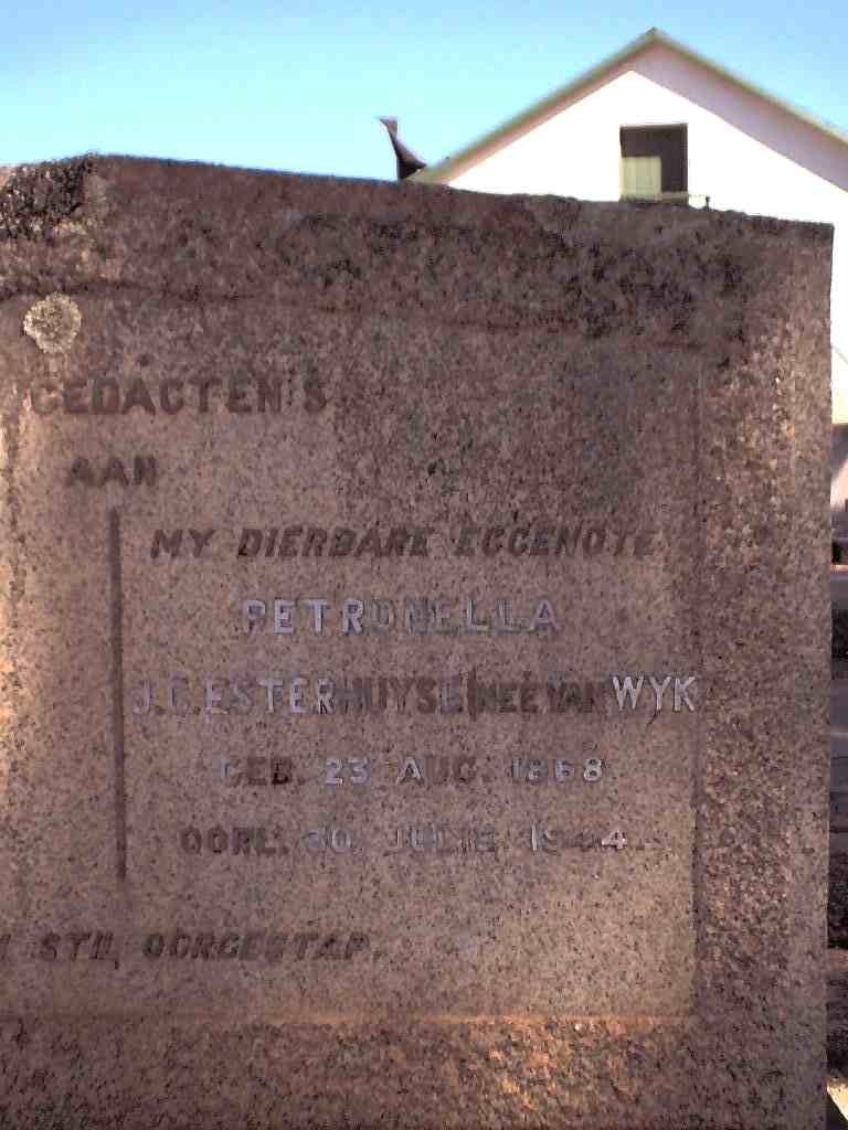 ESTERHUYS Petronella J.C. nee VAN WYK 1868-1944