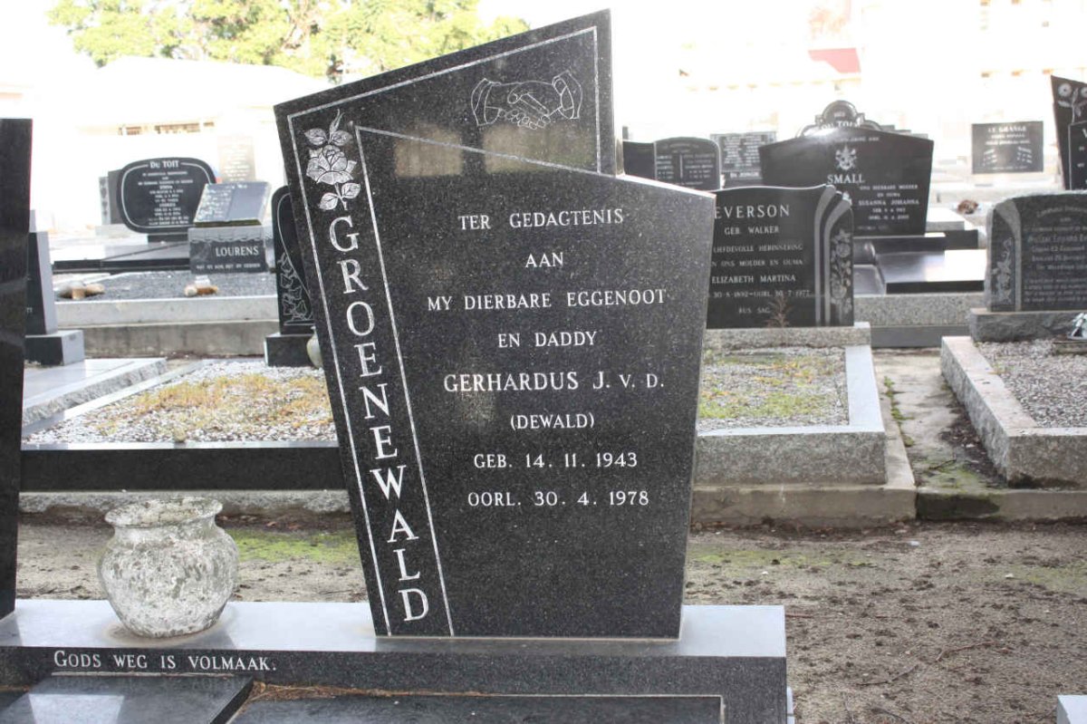 GROENEWALD Gerhardus J. v.d. 1943-1978