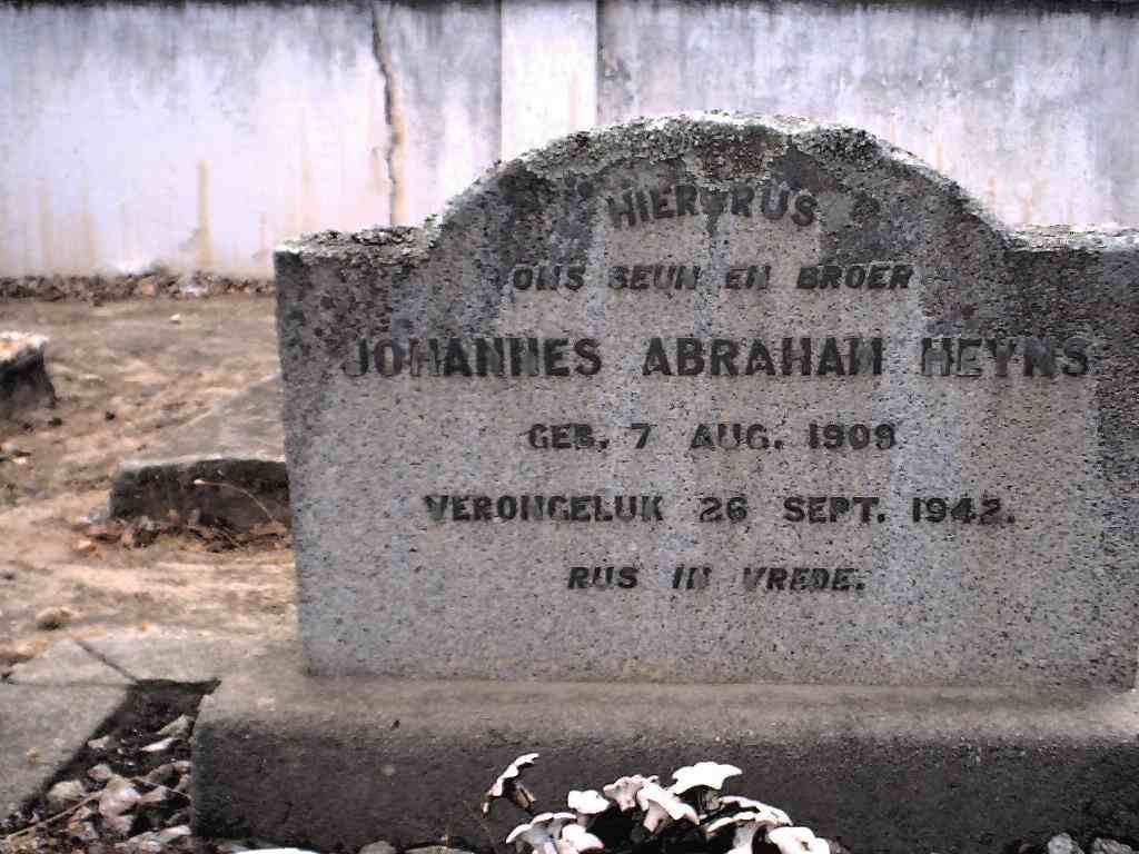 HEYNS Johannes Abraham 1909-1942