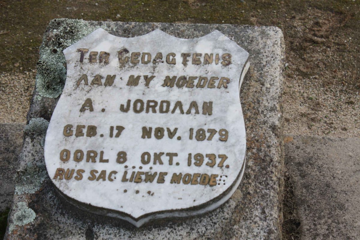 JORDAAN A. 1879-1937