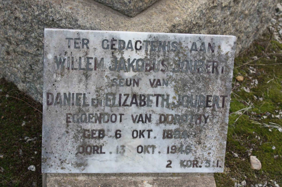 JOUBERT Willem Jakobus 1894-1946
