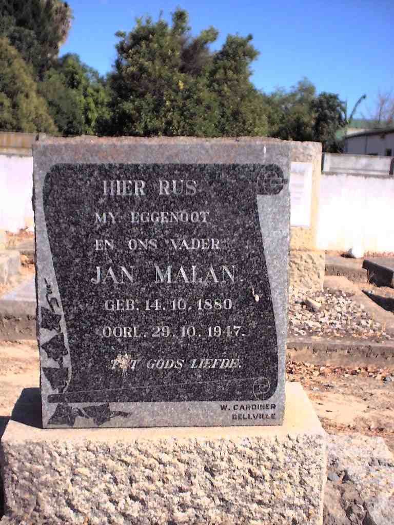 MALAN Jan 1880-1947