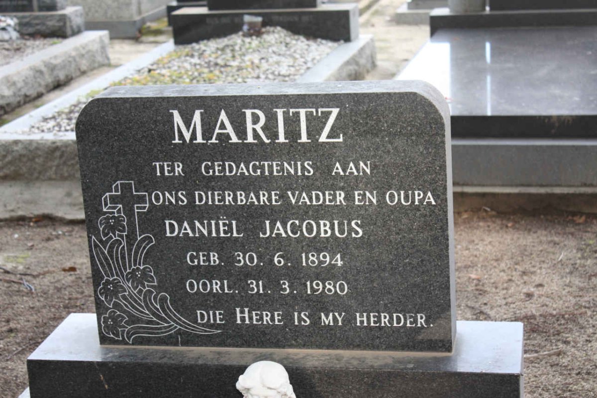 MARITZ Daniel Jacobus 1894-1980