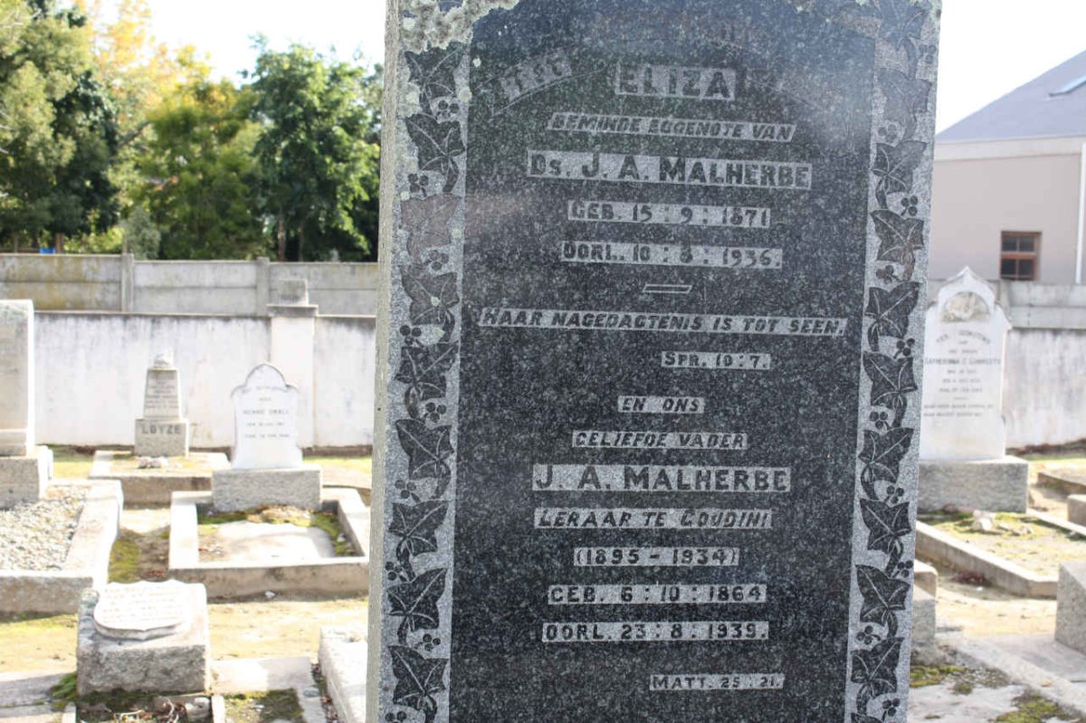 MALHERBE J.A. 1864-1939 &amp; Eliza  1871-1936  