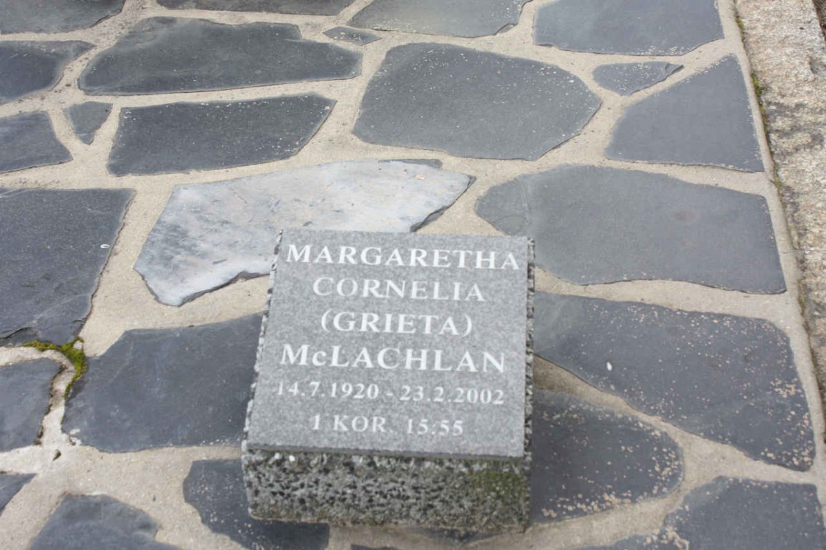 Mc LACHLAN Margaretha Cornelia 1920-2002