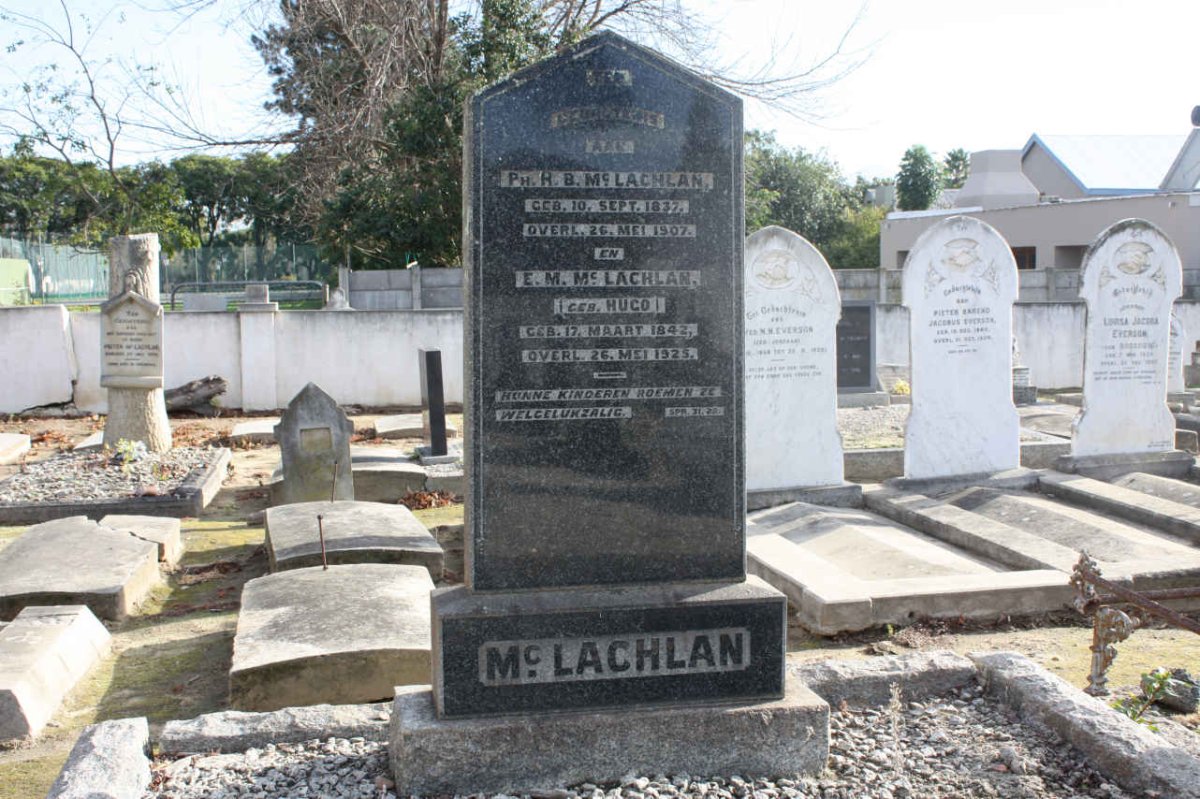 Mc LACHLAN H.B. 1837-1907 &amp; E.M. HUGO 1842-1925