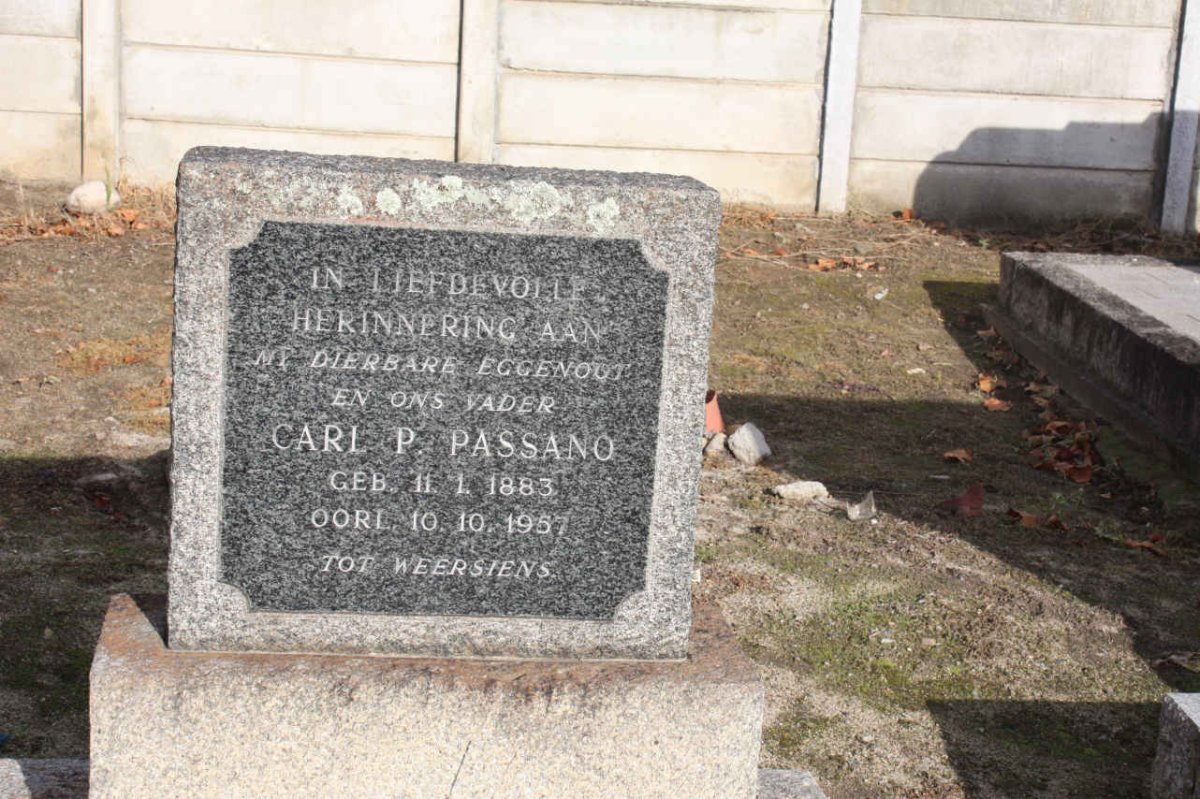 PASSANO Carl P. 1883-1957