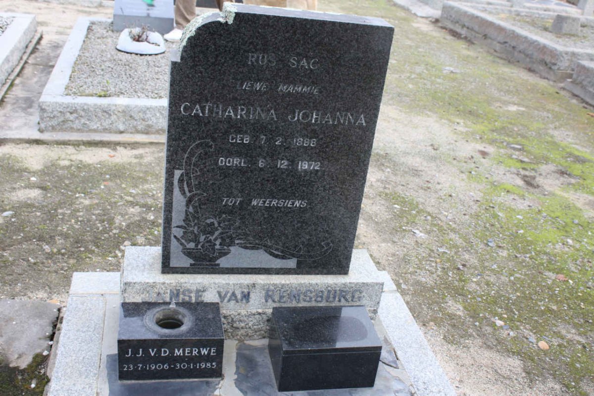 RENSBURG Catharina Johanna, Janse van 1888-1972 :: V.D. MERWE J.J. 1906-1985