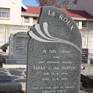 ROUX  Sarah J., le nee HURTER 1876-1960