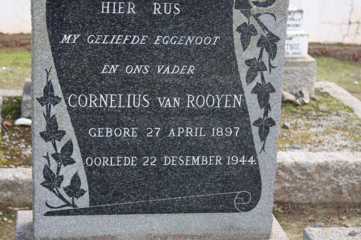 ROOYEN Cornelius, van 1897-1944