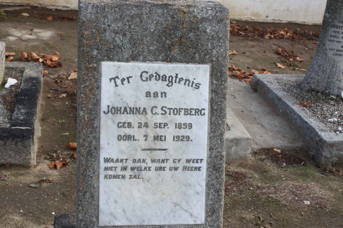 STOFBERG Johanna C. 1859-1929