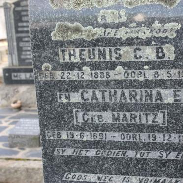 STOFBERG Theunis C.B. 1888-1950 &amp; Catharina E. MARITZ 1891-1978