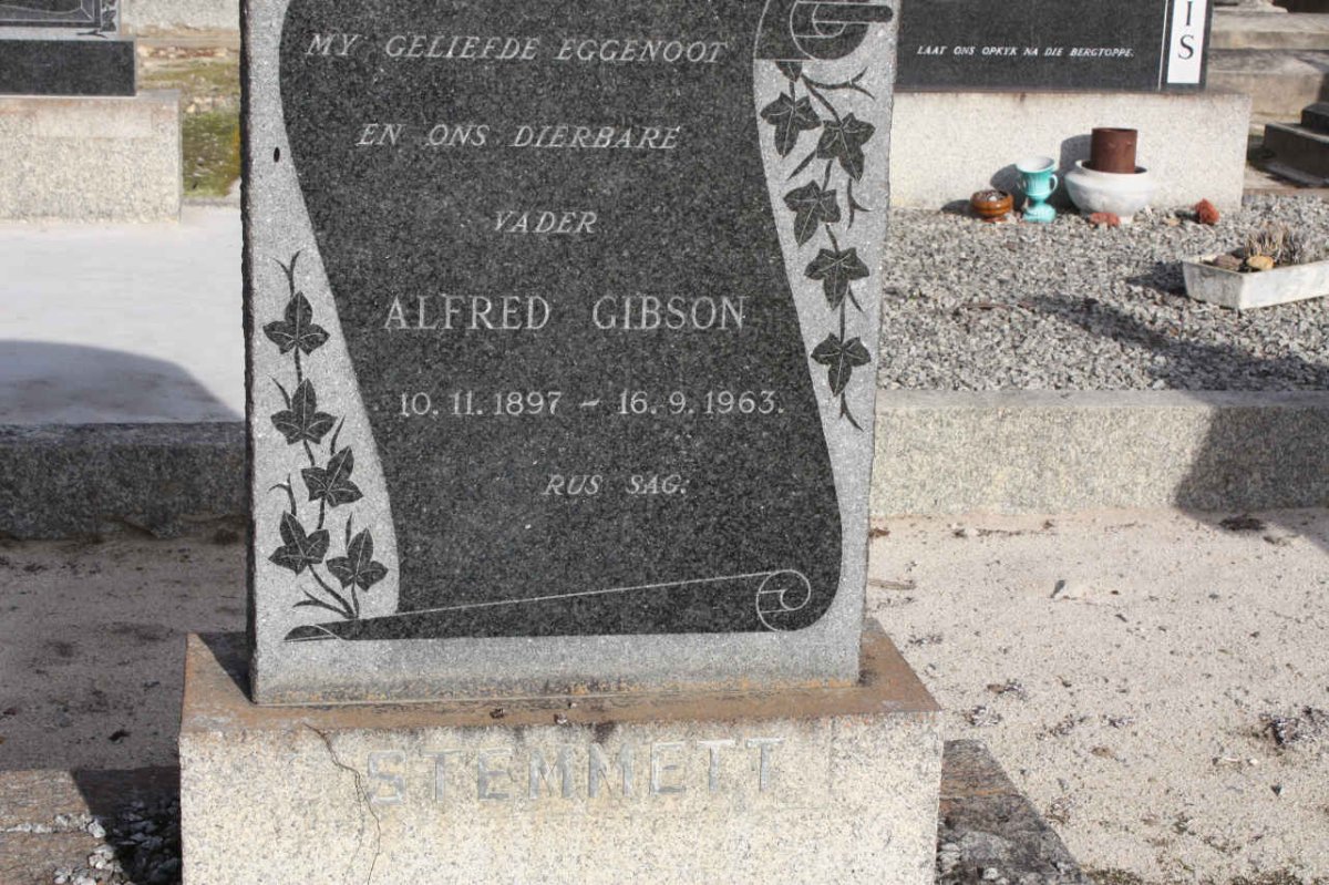 STEMMETT Alfred Gibson 1897-1963