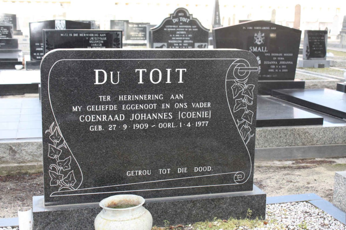 TOIT Coenraad Johannes, du 1909-1977 