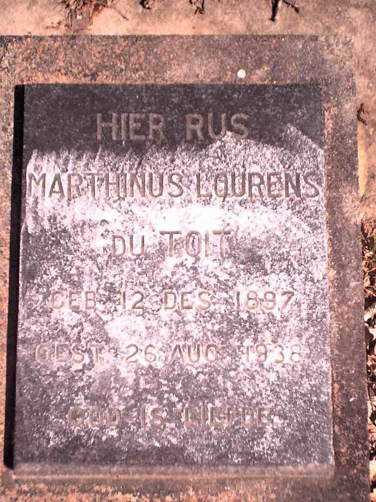 TOIT Marthinus Lourens, du 1897-1938