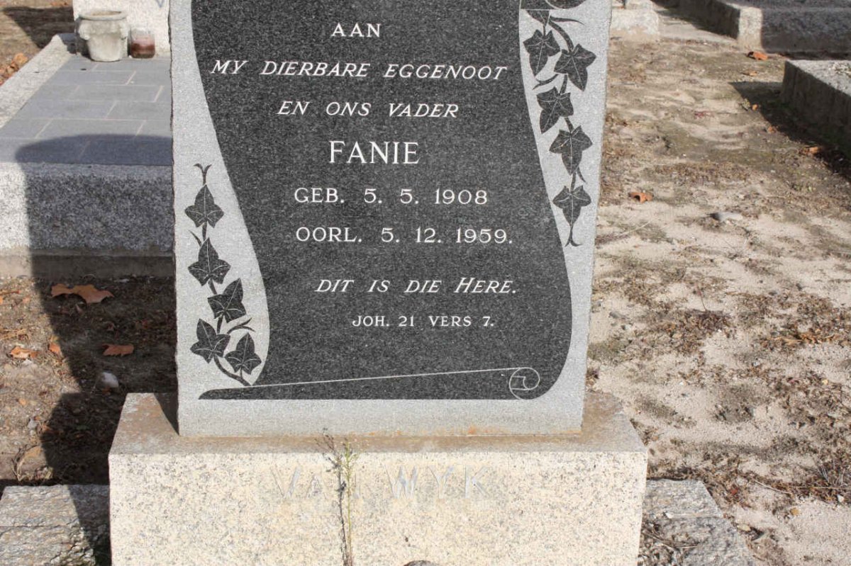 WYK Fanie, van 1908-1959