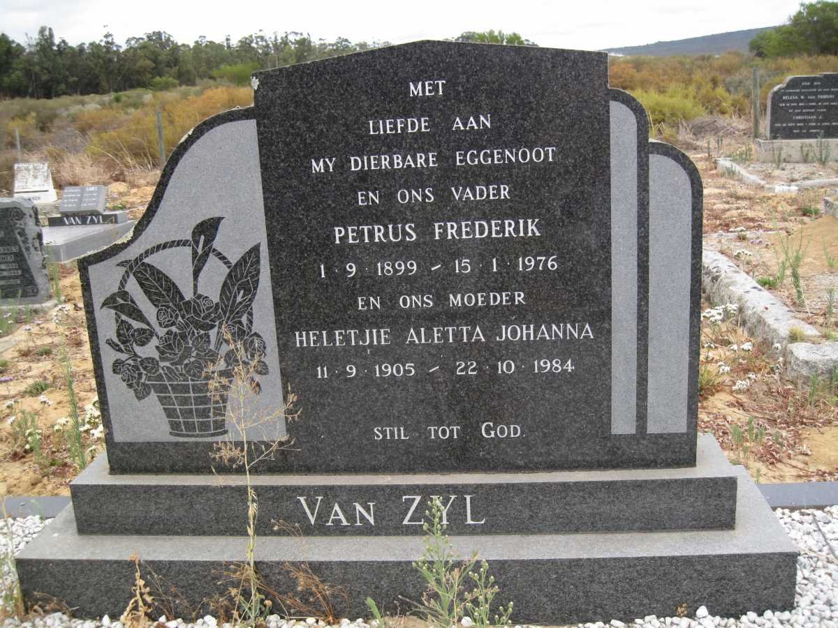 ZYL Petrus Frederik, van 1899-1976 &amp; Heletjie Aletta Johanna 1905-1984