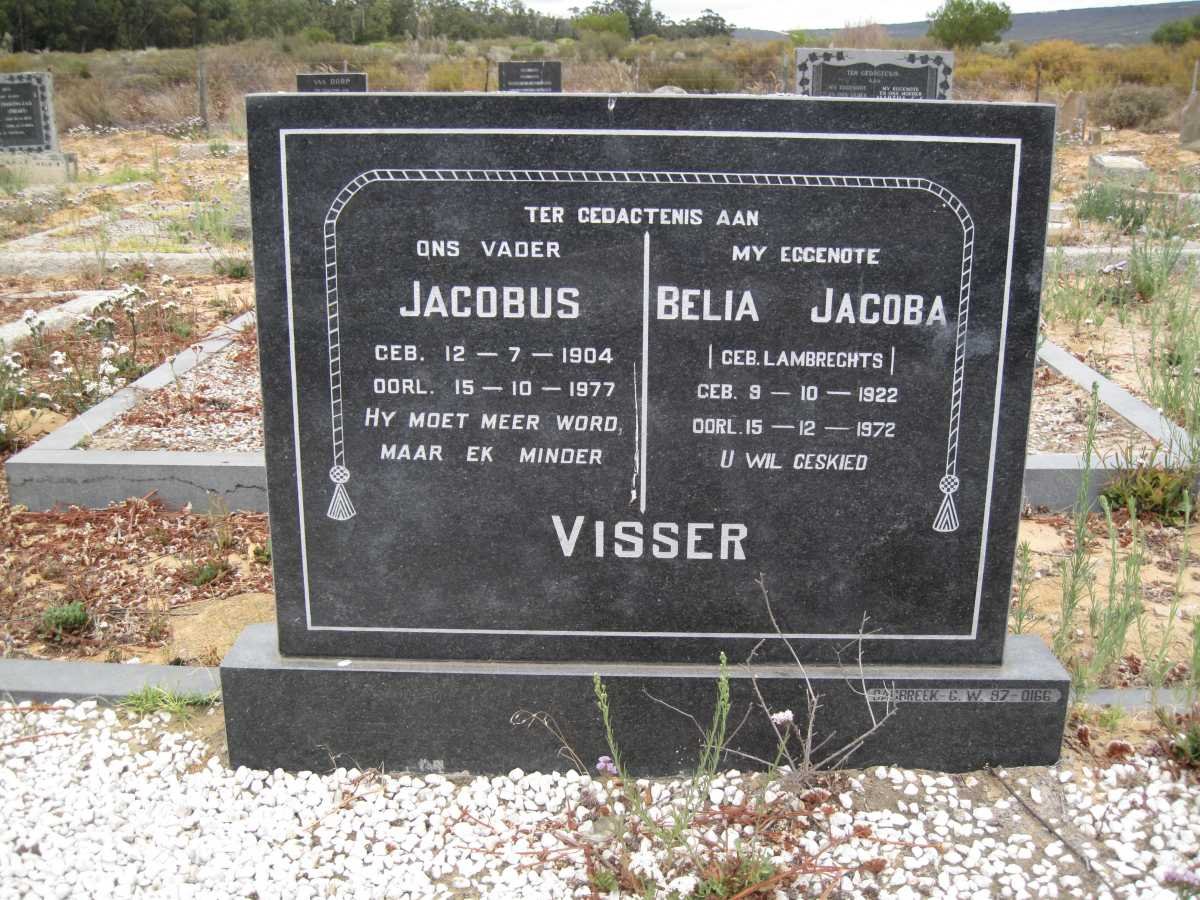 VISSER Jacobus 1904-1977 &amp; Belia Jacoba LAMBRECHTS 1922-1972