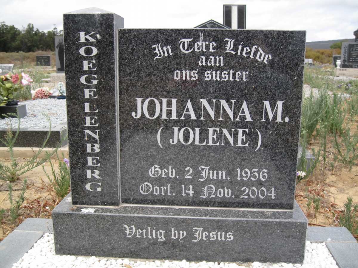 KOEGELENBERG Johanna M. 1956-2004