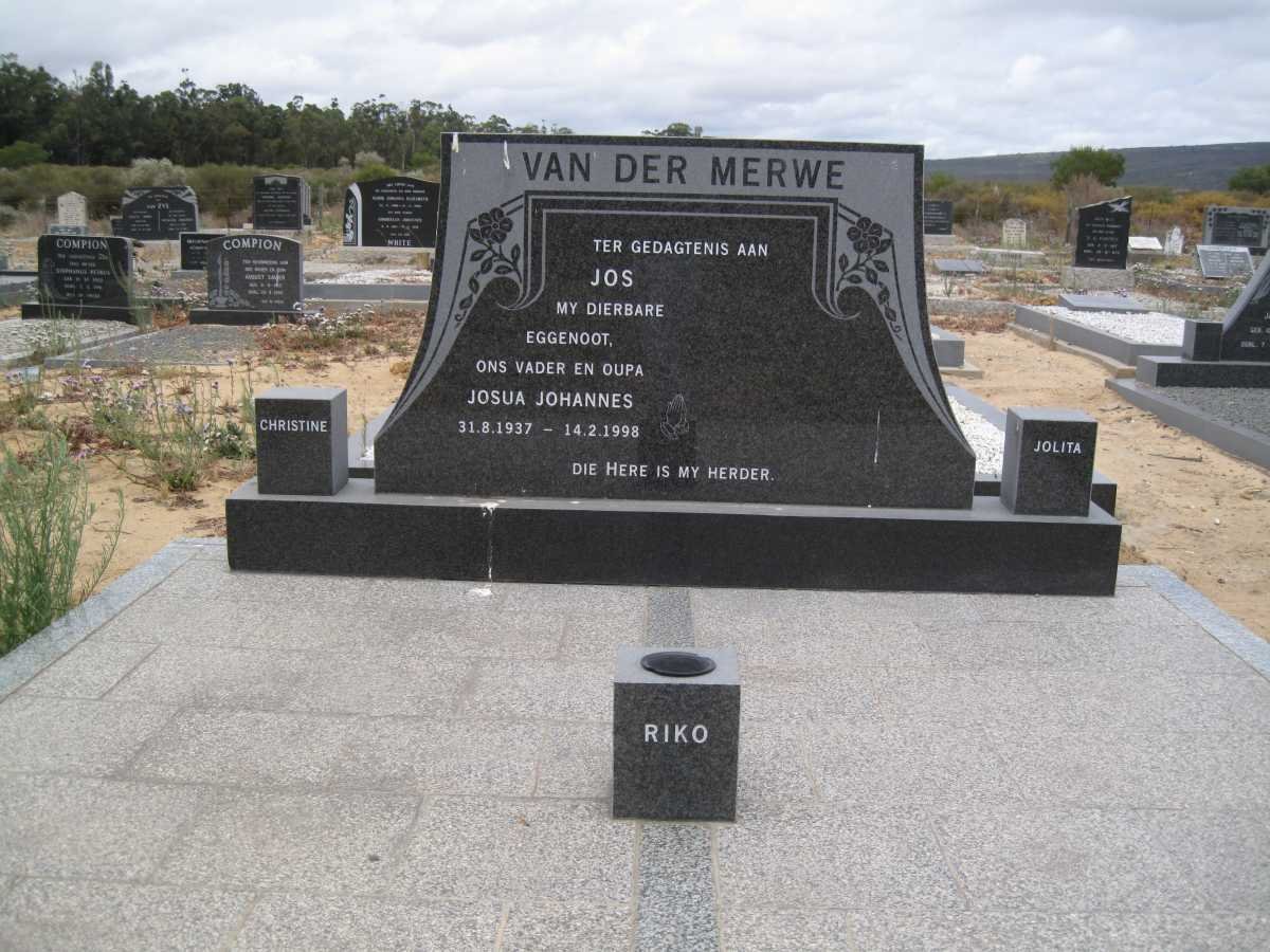 MERWE Josua Johannes, van der 1937-1998