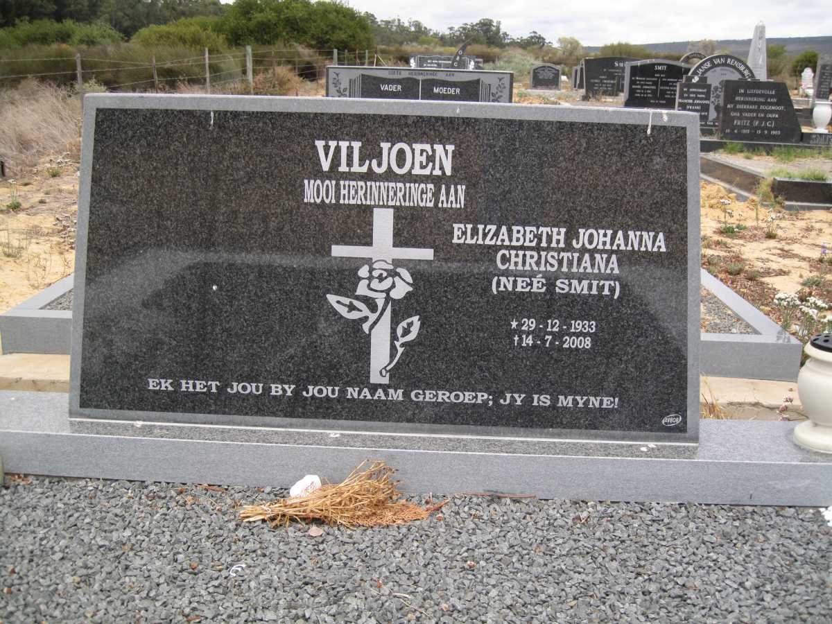 VILJOEN Elizabeth Johanna Christina nee SMIT 1933-2008
