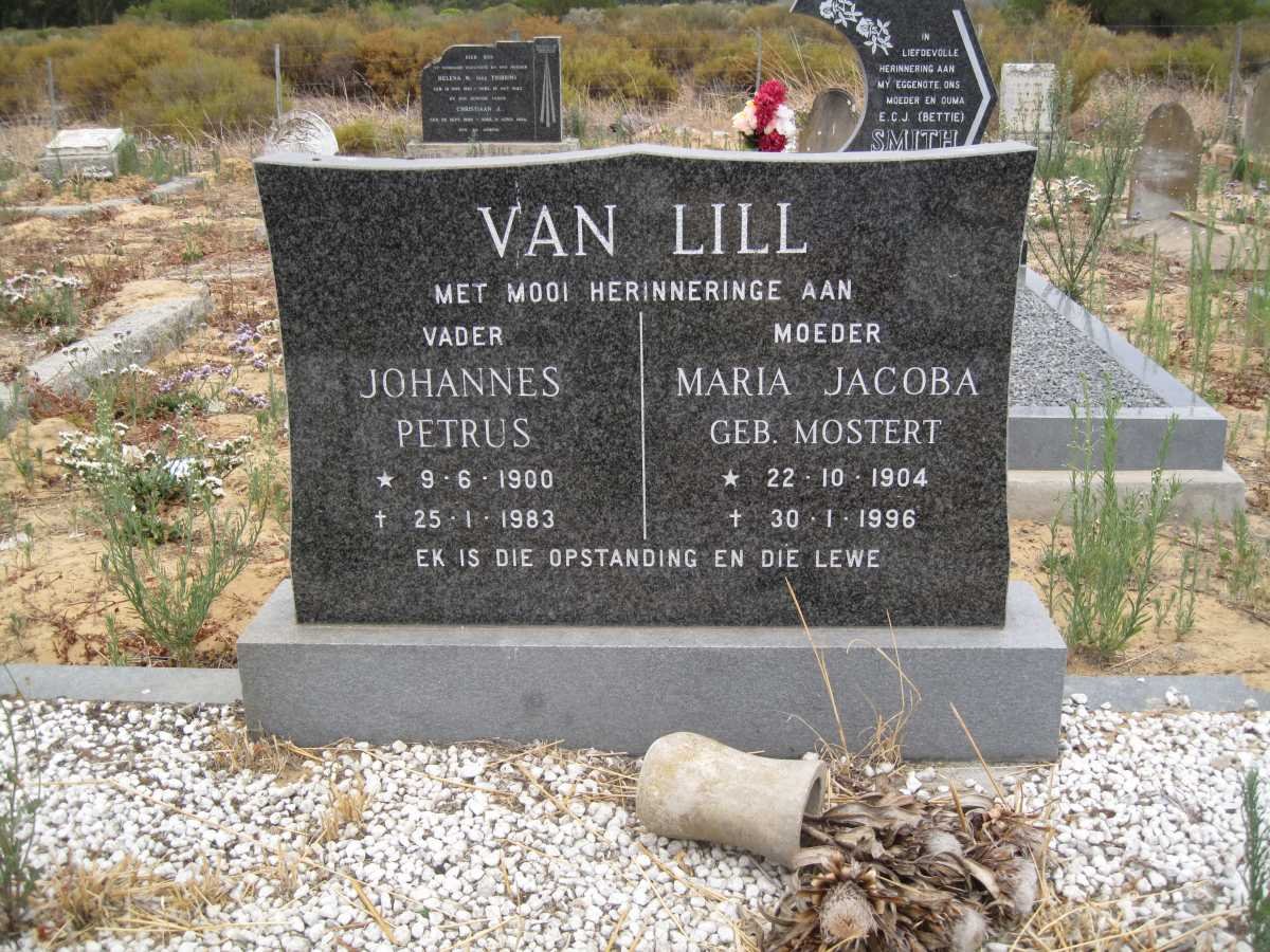 LILL Johannes Petrus, van 1900-1983 &amp; Maria Jacoba MOSTERT 1904-1996