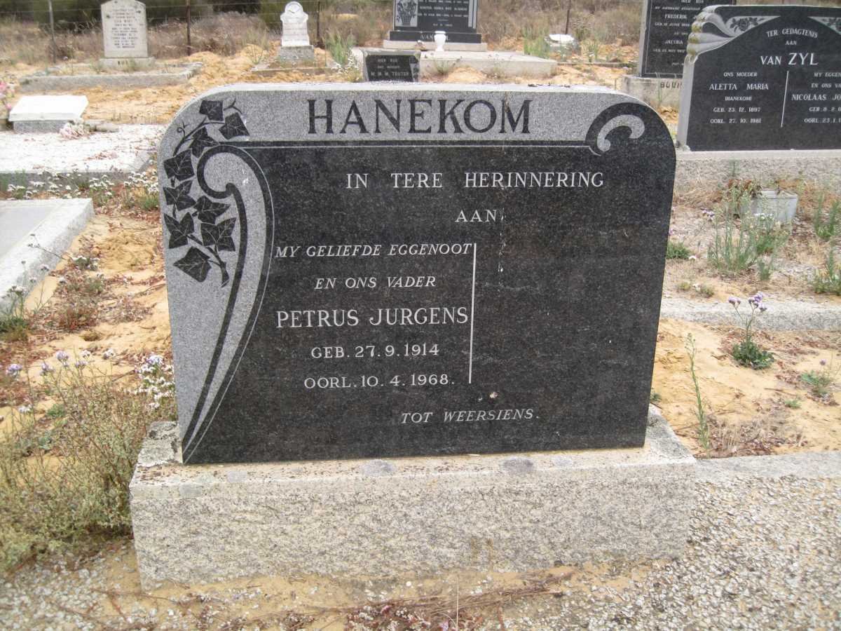 HANEKOM Petrus Jurgens 1914-1968