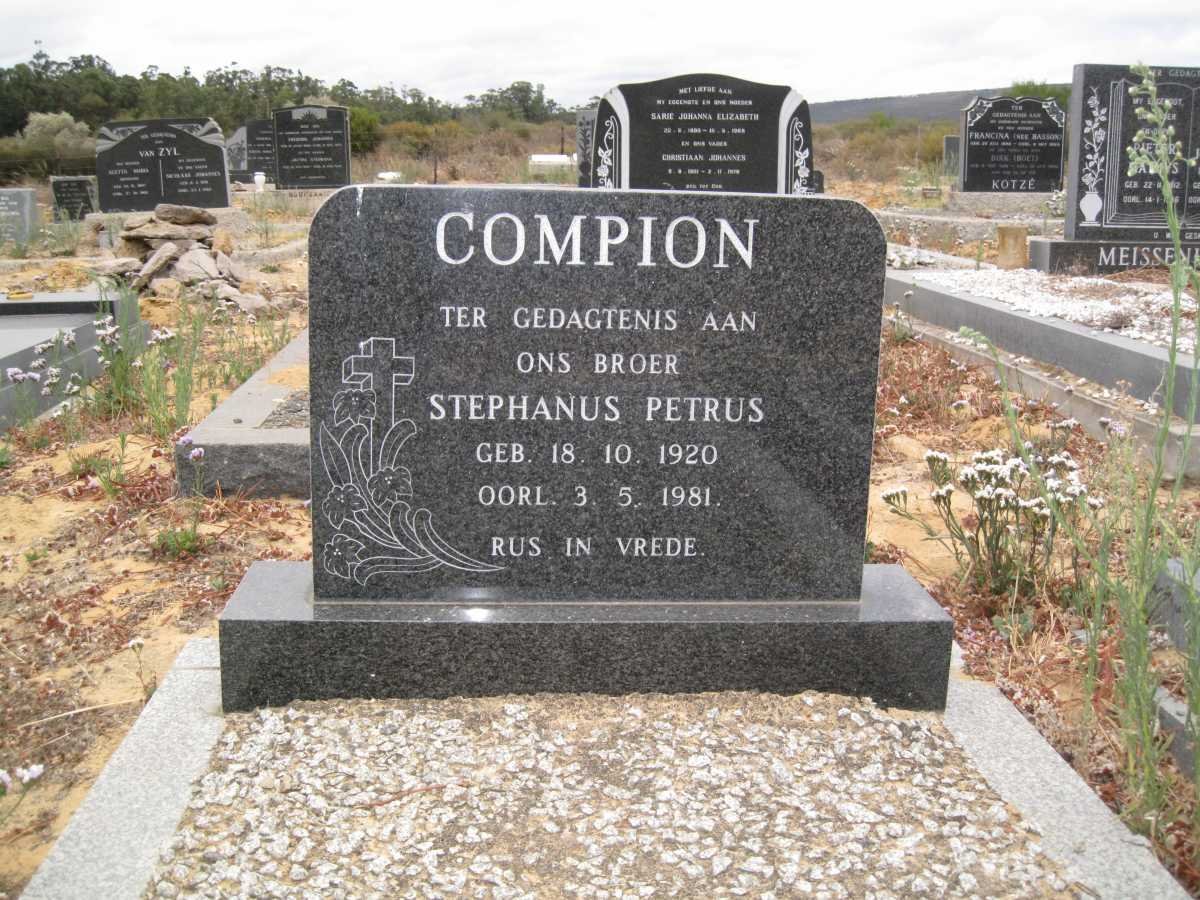 COMPION Stephanus Petrus 1920-1981