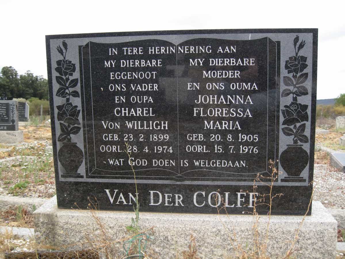 COLFF Charel von Willigh, van der 1899-1974 &amp; Johanna Floressa Maria 1905-1976