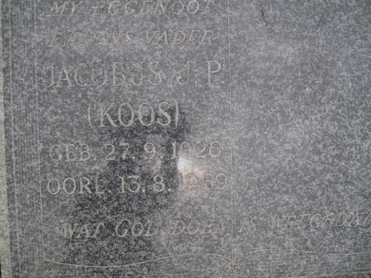 BOONZAAIER Jacobus J.P. 1926-1969