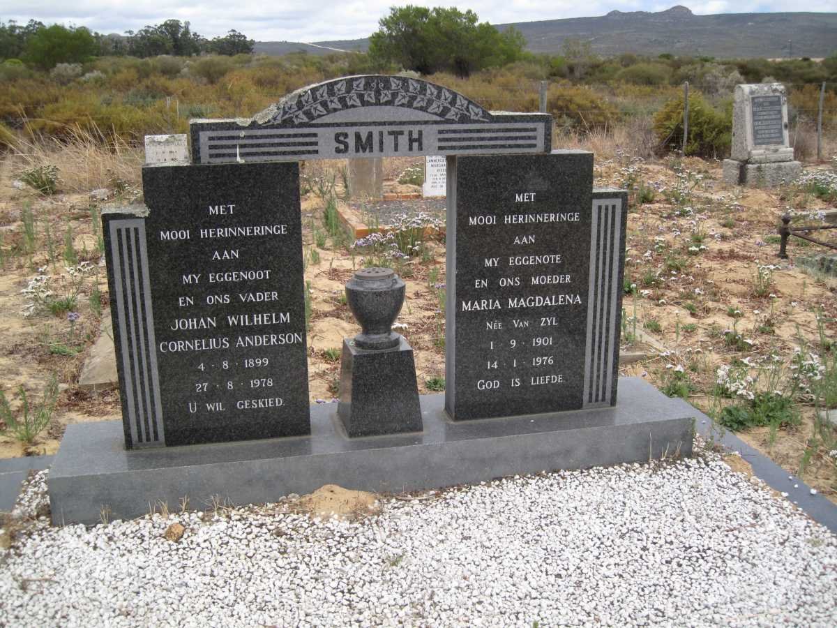SMITH Johan Wilhelm Cornelius Anderson 1899-1978 &amp; Maria Magdalena VAN ZYL 1901-1976