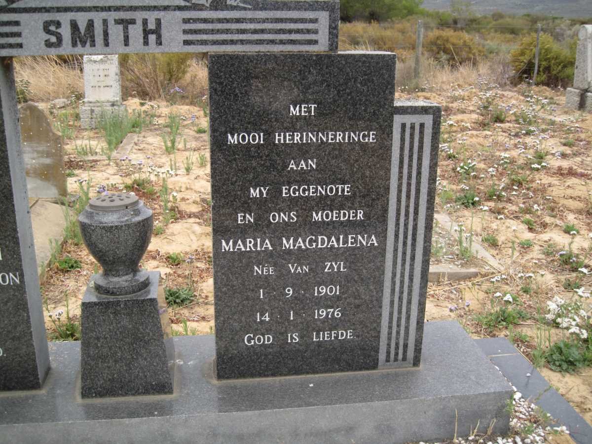 SMITH Maria Magdalena nee VAN ZYL 1901-1976