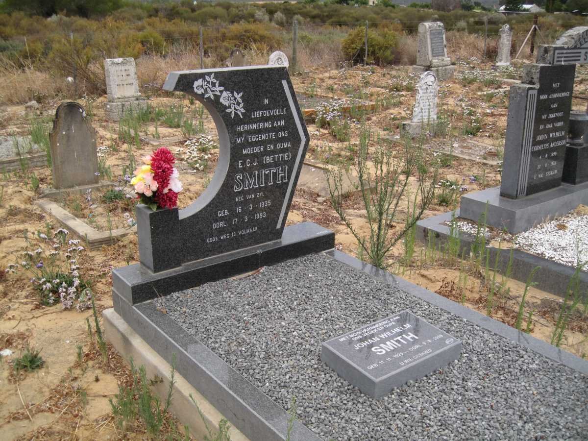 SMITH Johan Wilhelm 1929-2009 &amp; E.C.J. VAN ZYL 1935-1993