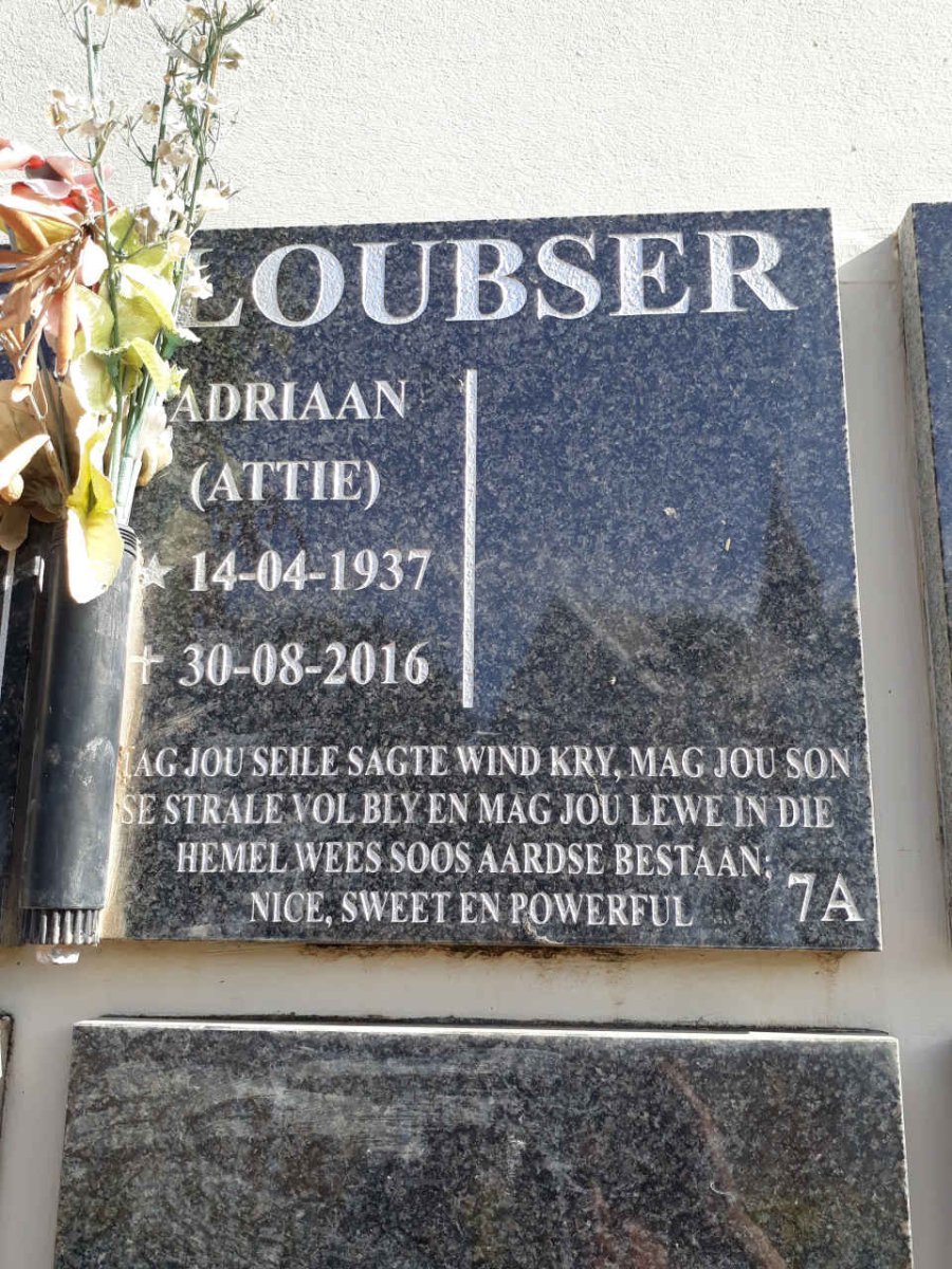 LOUBSER Adriaan 1937-2016