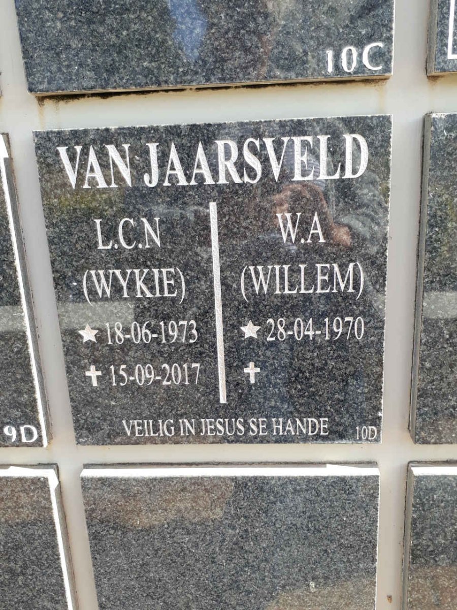 JAARSVELD W.A., van 1970- &amp; L.C.N. 1973-2017