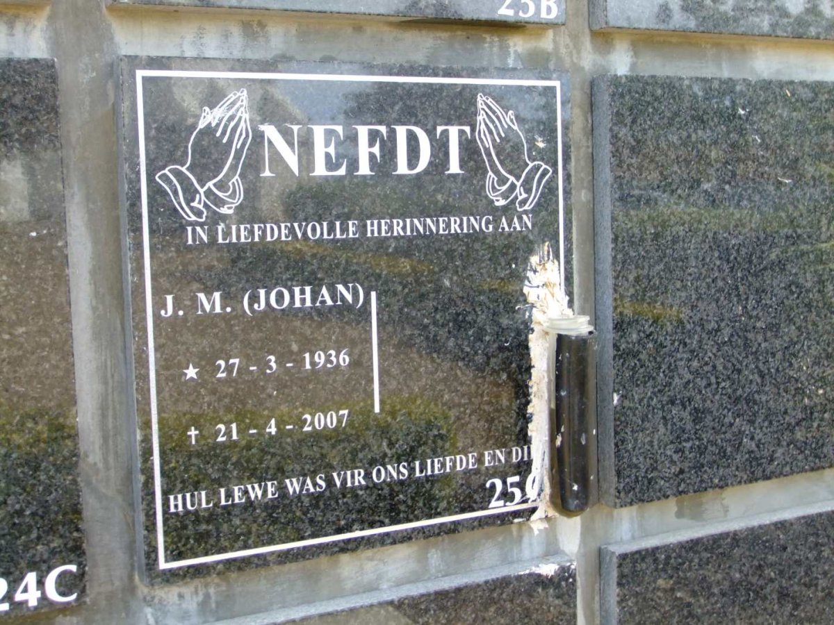 NEFDT J.M. 1936-2007