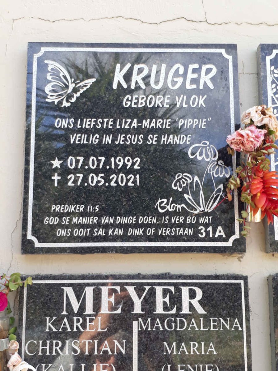 KRUGER Liza-Marie nee VLOK 1992-2021