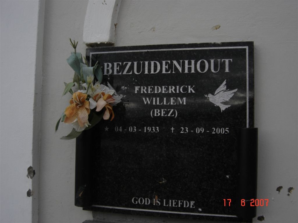 BEZUIDENHOUT Frederick Willem 1933-2005