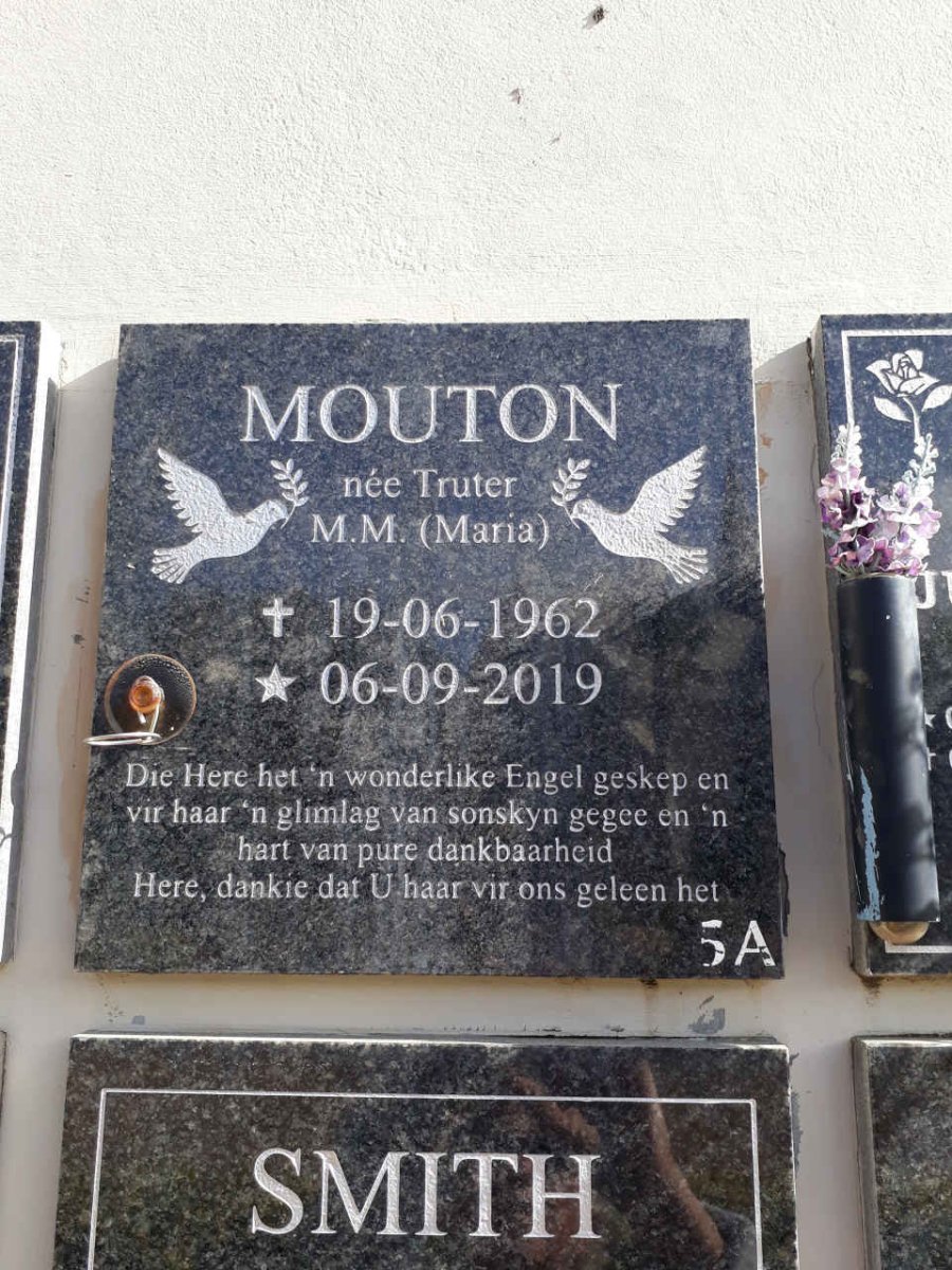 MOUTON M.M. nee TRUTER 1962-2019